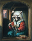 An Old Raccoon Unreeling Thread