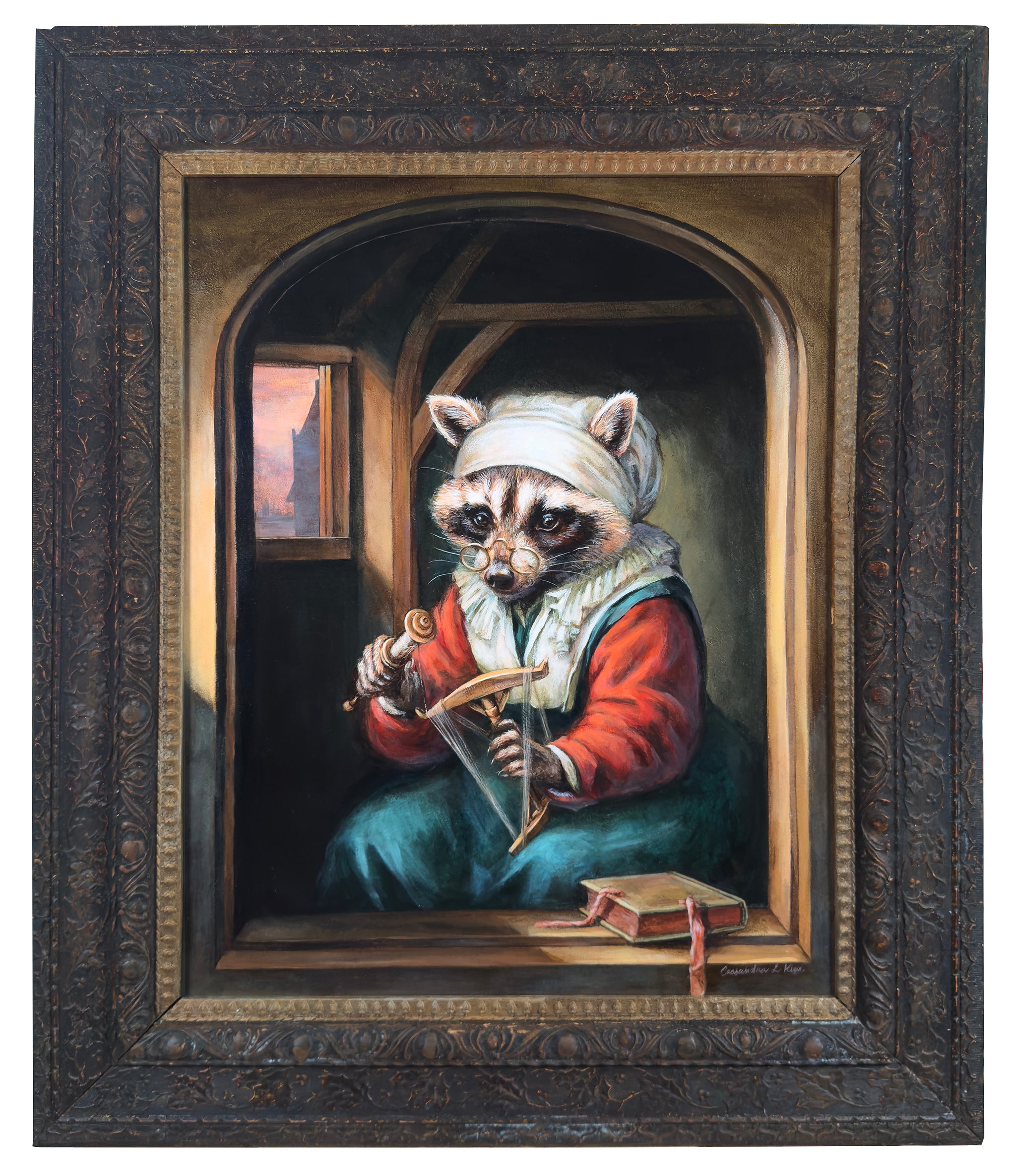 An Old Raccoon Unreeling Thread