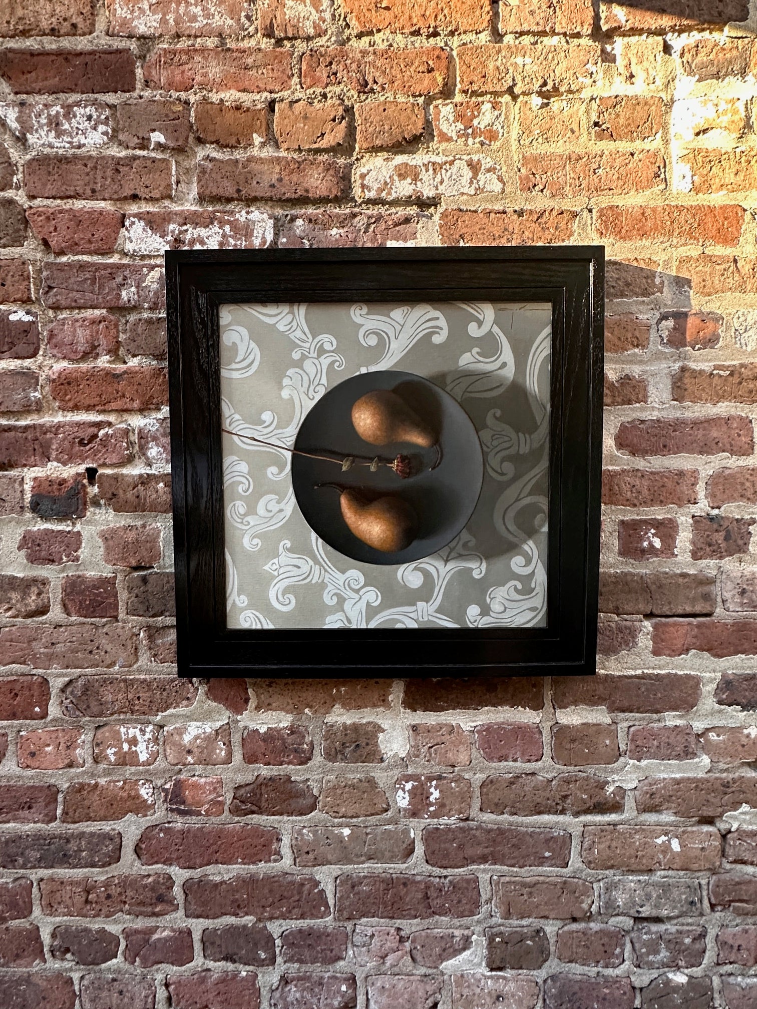 Two Pears (and a dried flower)