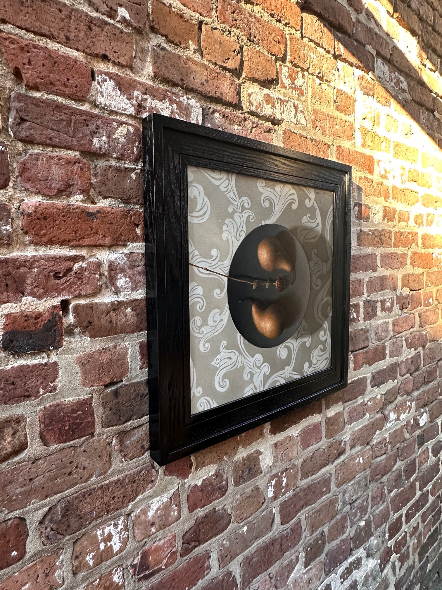 Two Pears (and a dried flower)