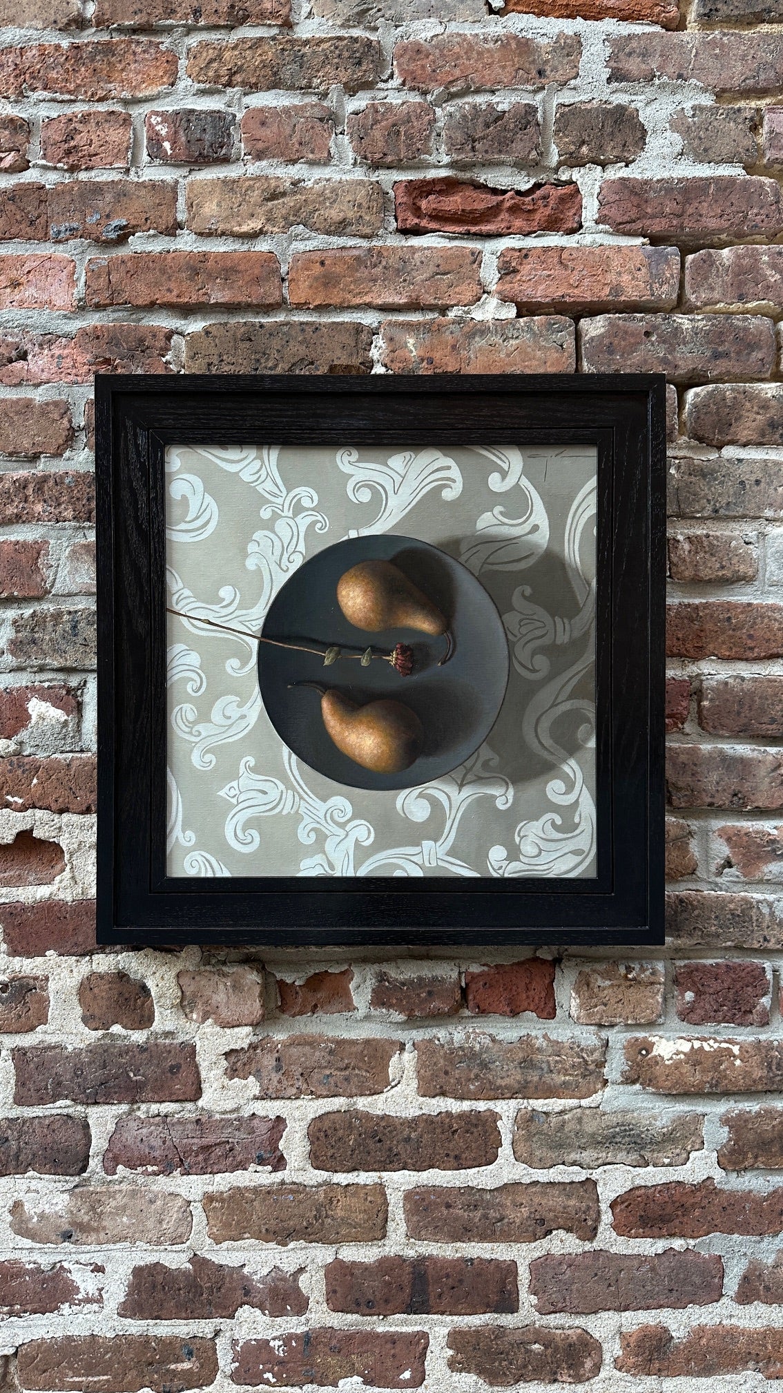 Two Pears (and a dried flower)