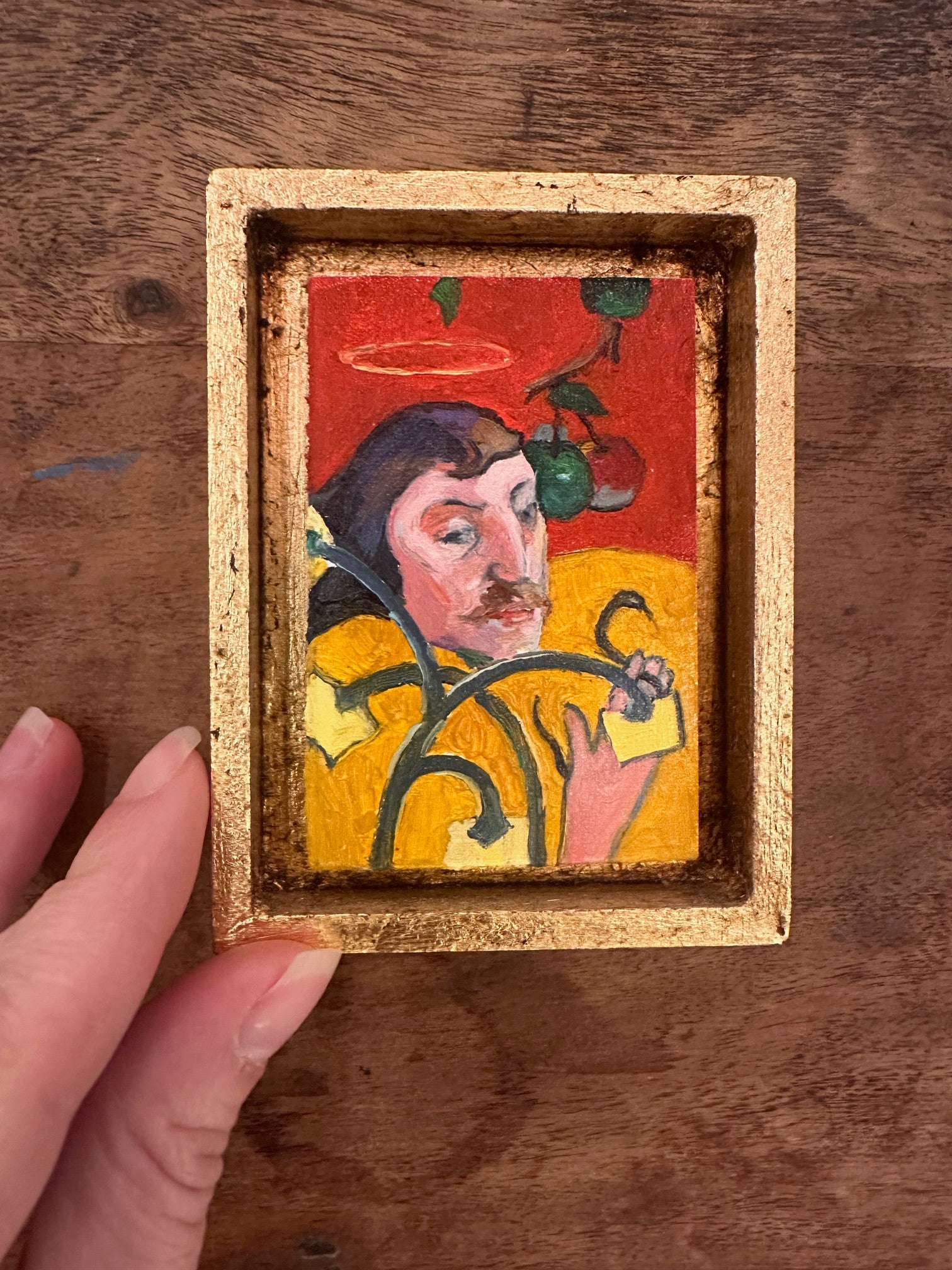 Self Portrait with Halo and Snake