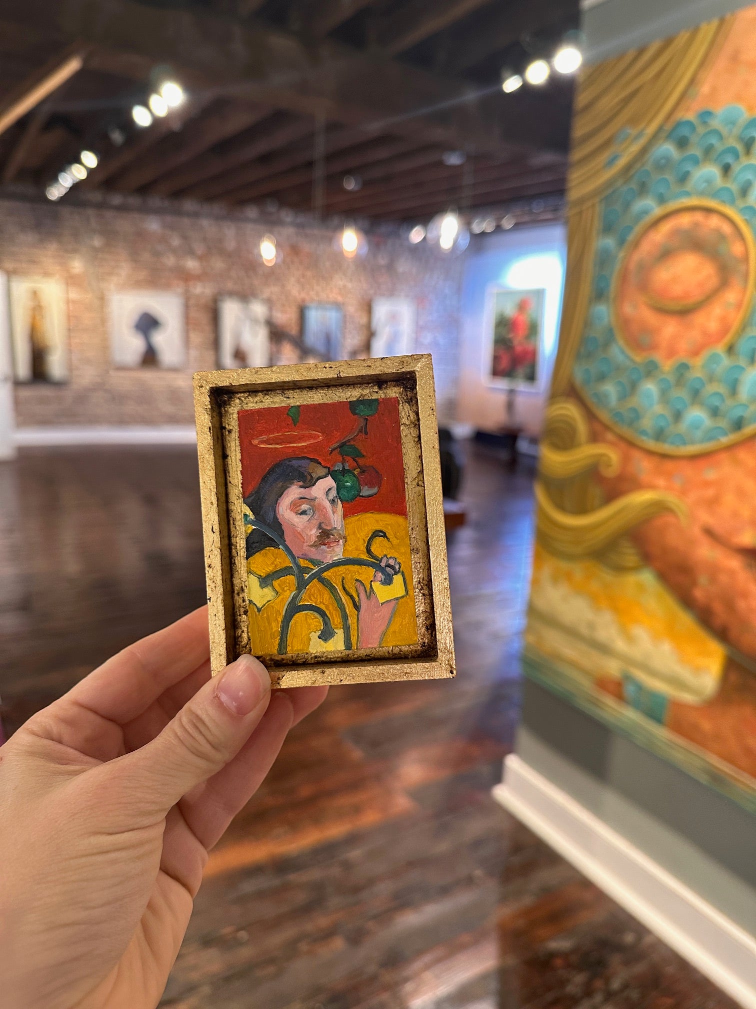 Self Portrait with Halo and Snake