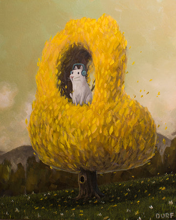 cat in the tree painting