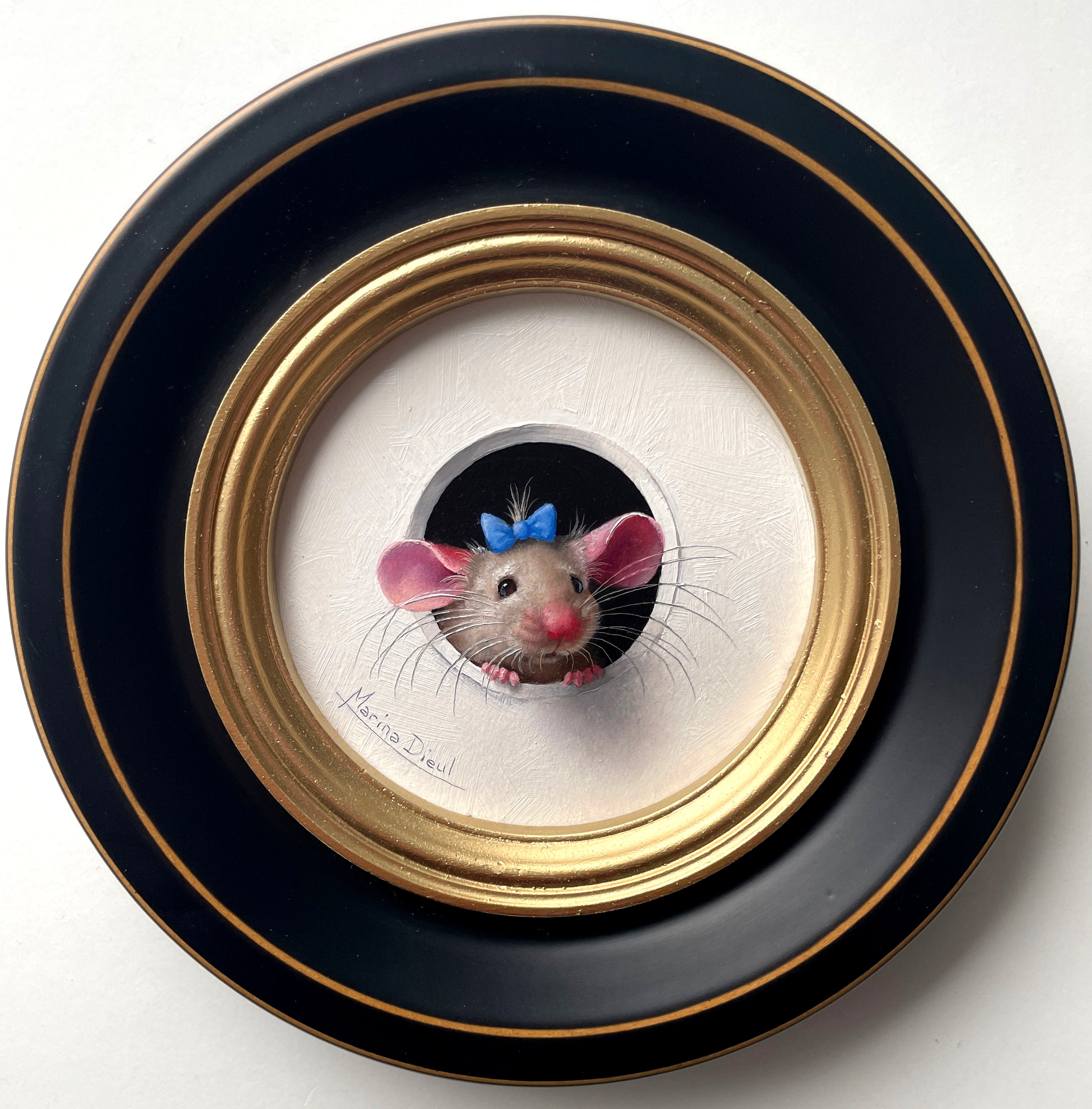 Petite Souris Blue Bow