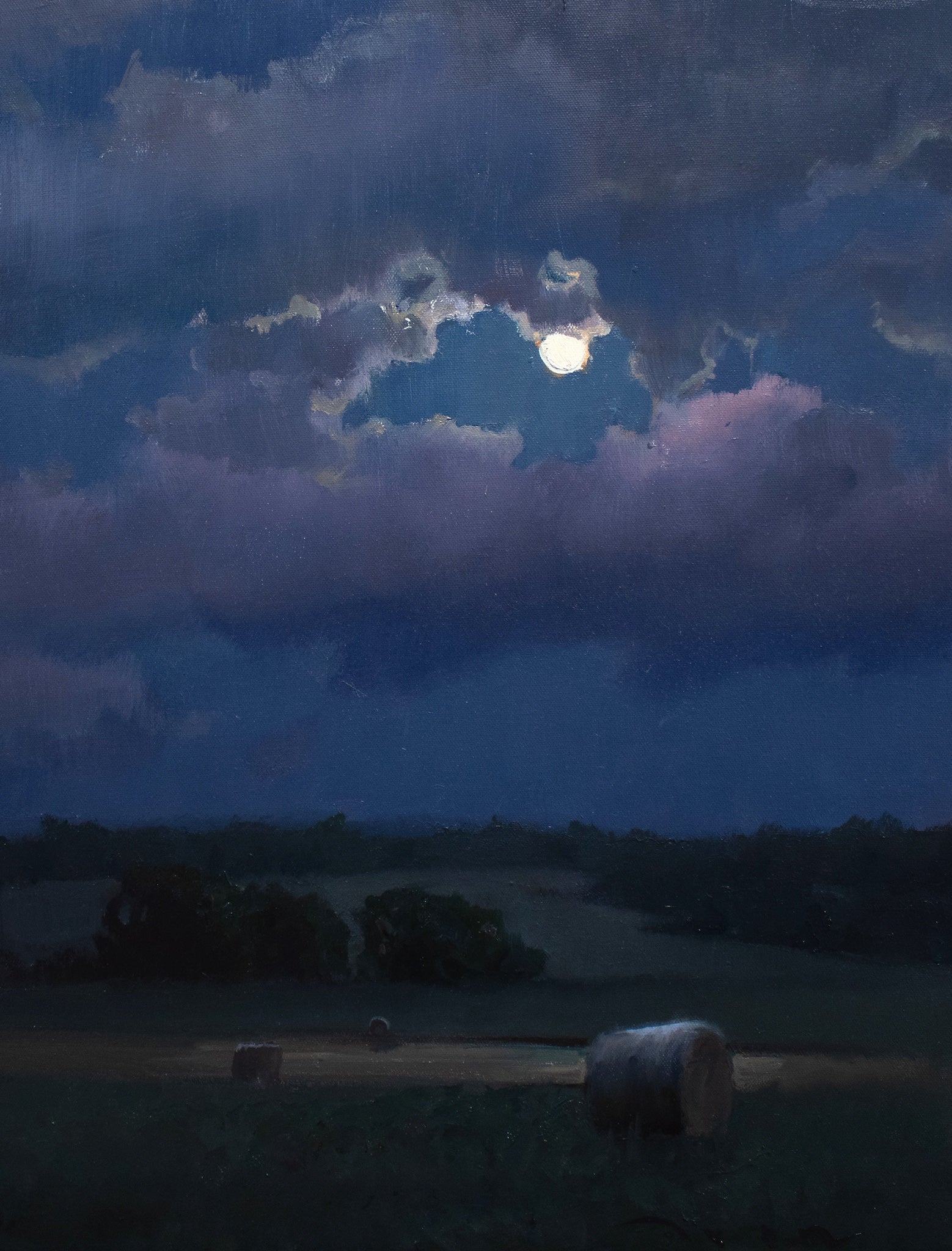 Moonrise Over The Western Pasture