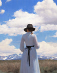 woman in a mountain landscape image