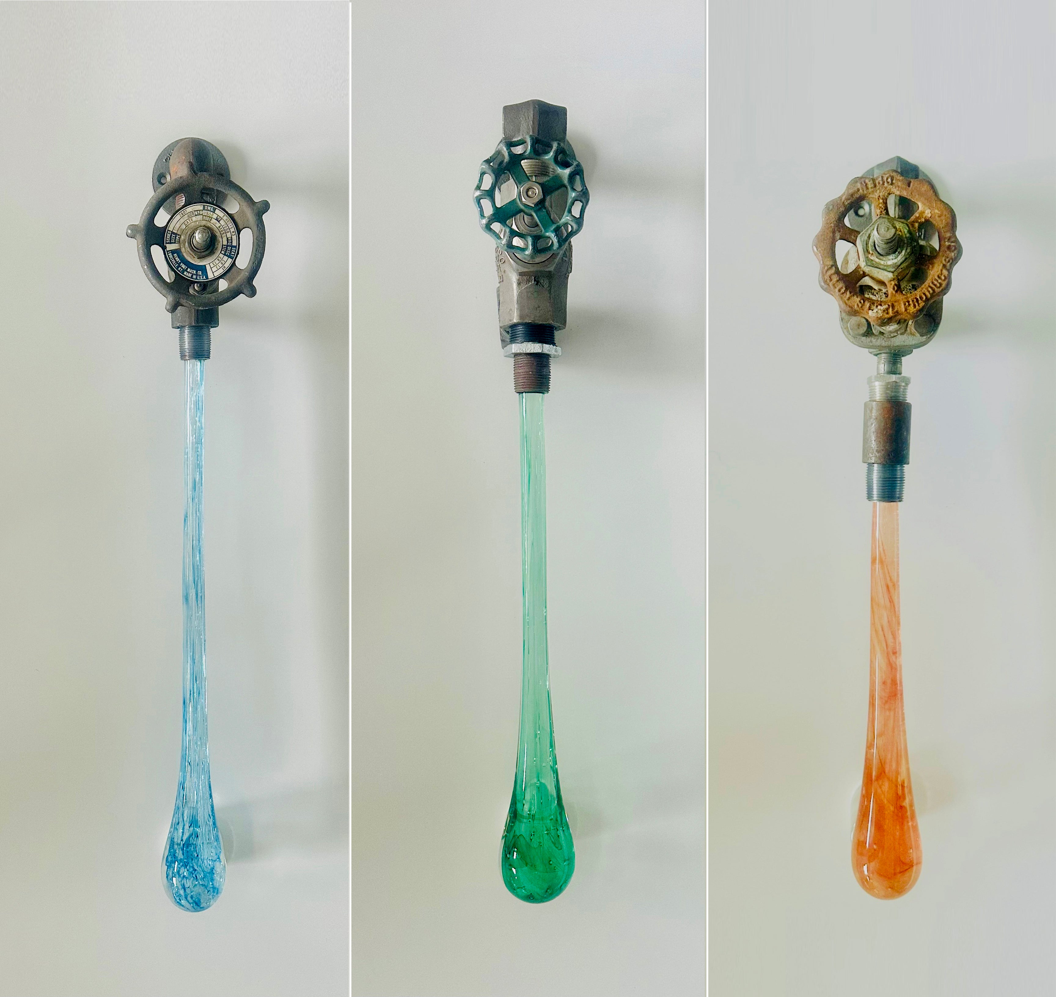 Liquid Glass Sculptures (Set of Three)