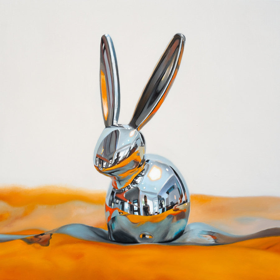 Bright New Day - Rabbit Painting by Robert Lange