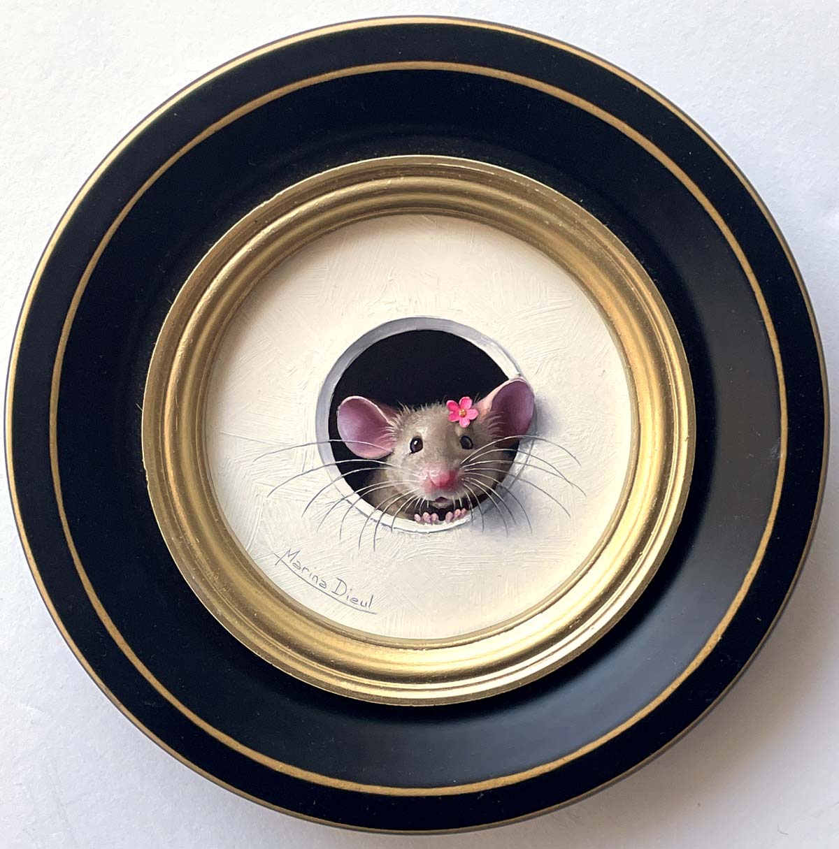 Petite Souris - Pink Flower Bow