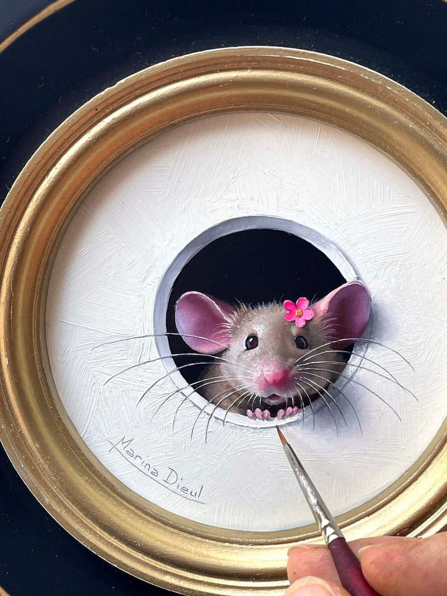 Petite Souris - Pink Flower Bow